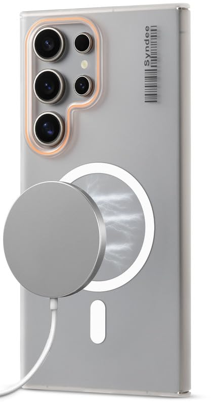Image of Mr. Case Back Cover for Samsung S25 Ultra 5G Sleek Frosted Translucent Back with Wireless Charging Support | Anti-Scratch Shockproof Phone Case - White
