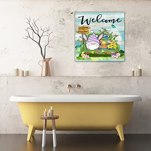 Panneau mural en bois vieilli lapin pour décoration cabane chaleureuse