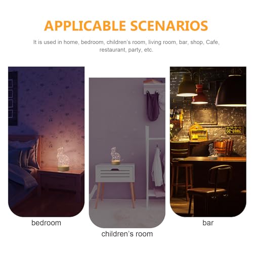 Lámpara de Mesa Decorativa LED 3D Gato Para Dormitorio miniatura 3