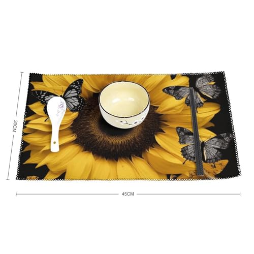 Sets de table résistants à la chaleur imperméables lavables de cuisine