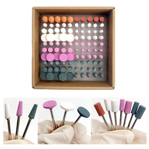 100pcs/Box Dental Silicon Polisher Drills Bits for Metal Teeth polishing kit Hot HP Mounted Stones Brushes Mixed Dentistry Lab Tool Kits