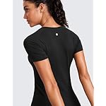 CRZ YOGA Seamless Workout Tops for Women Hip Length - Athletic Running Gym Yoga Short Sleeve Shirts Breathable Crewneck Tees - Image 5