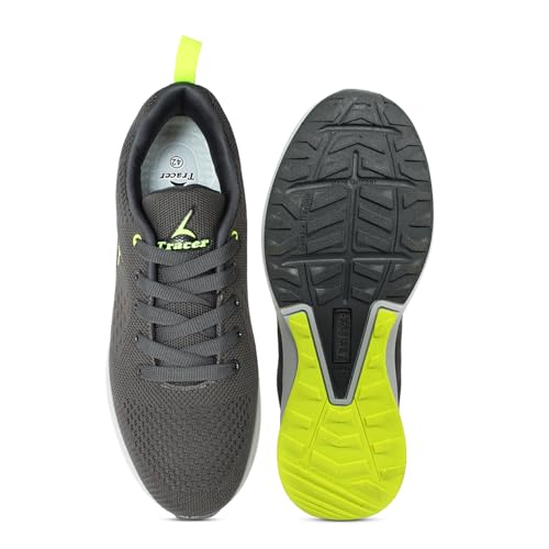 Image of TRACER Men's Running Shoes Stylish & Comfortable EVA with Rubber Sole, Lightweight Knitted Upper, Breathable Design, Secure Fit for Running, Training & Walking, Size 6 to 11UK