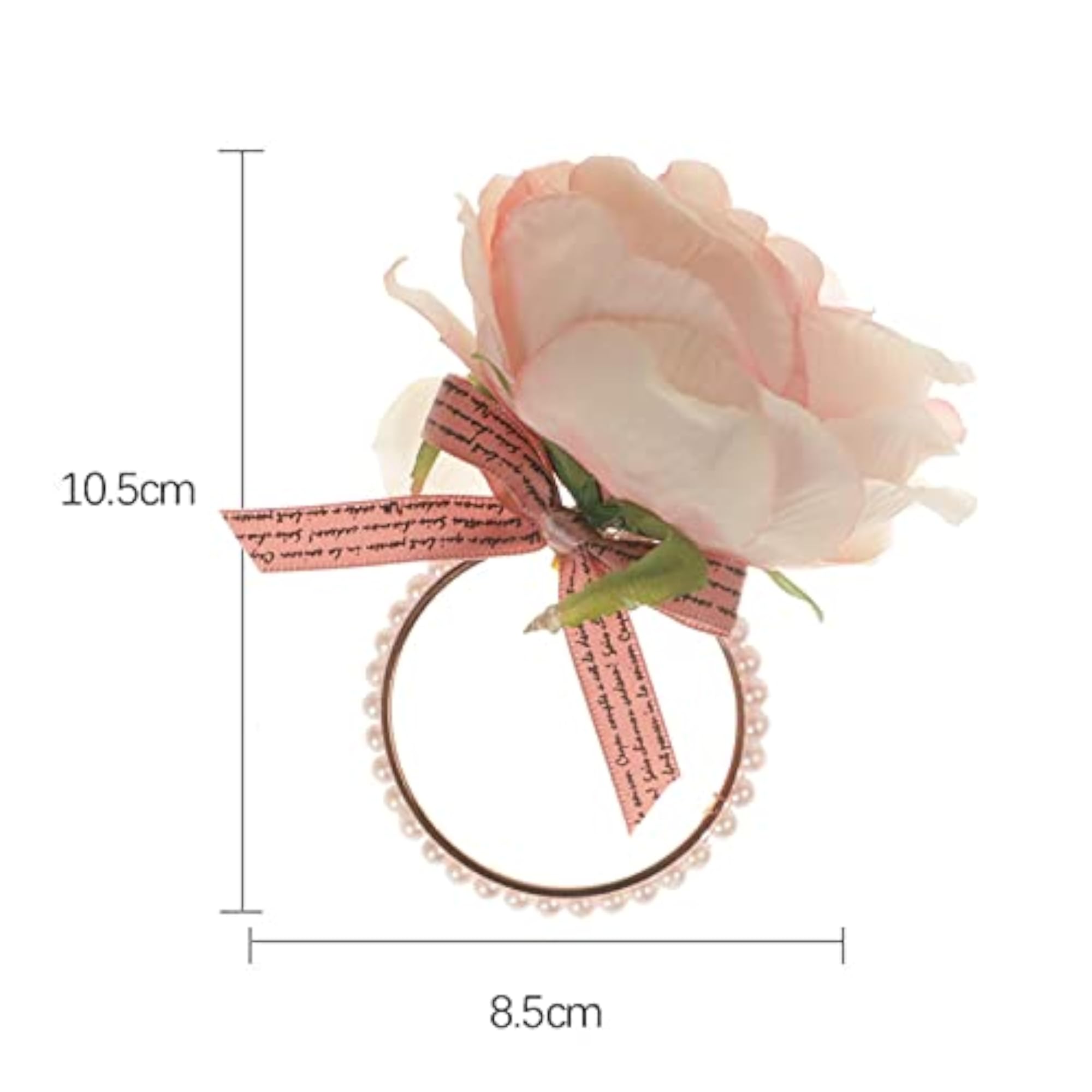 Artificial Flower Napkin Rings, Rustic Holders for Luncheons