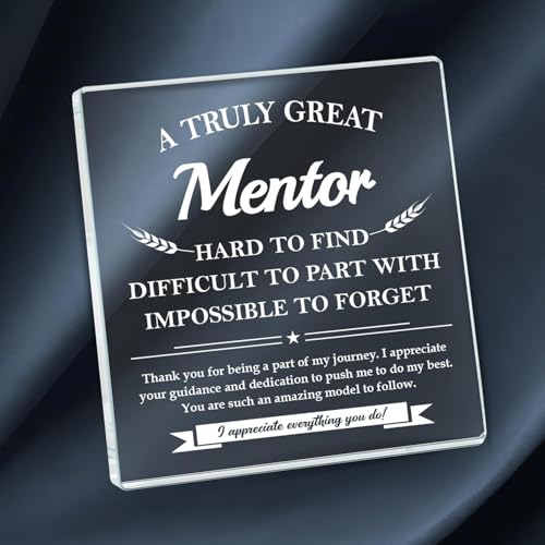 Image of Gifzy Mentor Gifts for Women Men - Thank You Gifts for Mentor, Graduation Gift Plaque -Teacher's Day Gift, Leaving Going Away Retirement Birthday Appreciation present for Mentors, Coworker