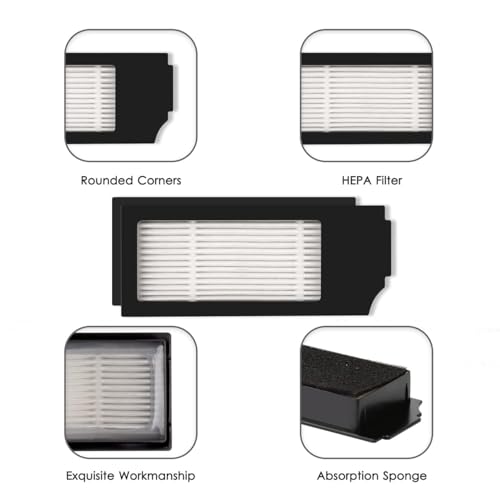 Image of Replacement Accesories for Ecovacs X1 Omni and T10 Omni Turbo Robot Vacuum Cleaners (2 HEPA)