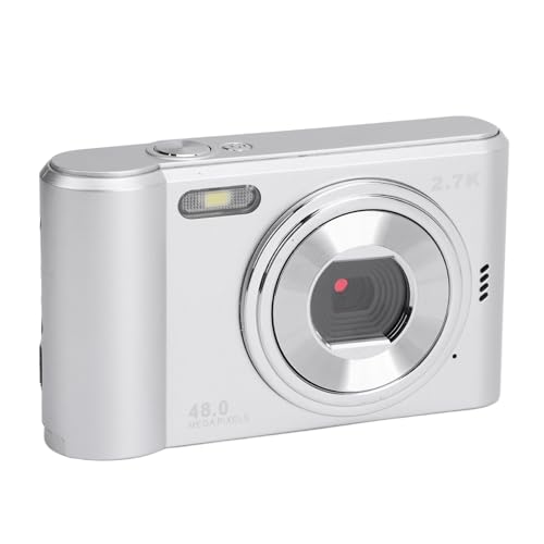 Cámara digital 48MP 2.7K pantalla 2.4 pulg. plata miniatura 5