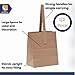 Medium 8 x 6.75 x 4.25 Inch Kraft Paper Bags with Paper Handles - Half Peck Apple/Produce Bag (50)