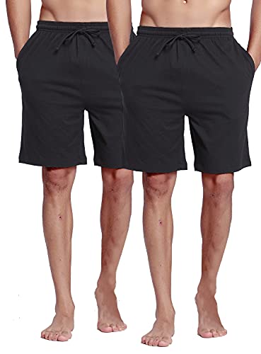 CYZ Men's Sleep Shorts - 100% Cotton Knit Sleep Pajama & Lounge Wear