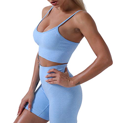 image for AGUTIUN Workout Set for Women 2 Piece High Waisted Yoga Set Running Sh