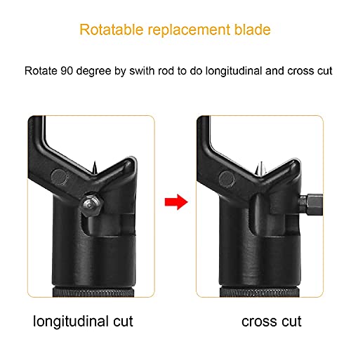 Image of Armored Cable Stripper Replacement Blade Precision Steel Blade that can Cut Hard Materials without Damaging Internal Fibers for FTTH Armored Fiber Optic Cable Stripper Armored Slitting Tools(2Pcs)