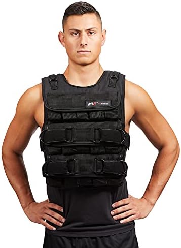 MIR PRO Weighted Vest With Zipper Option 45lbs - 90lbs (75LBS, STANDARD)