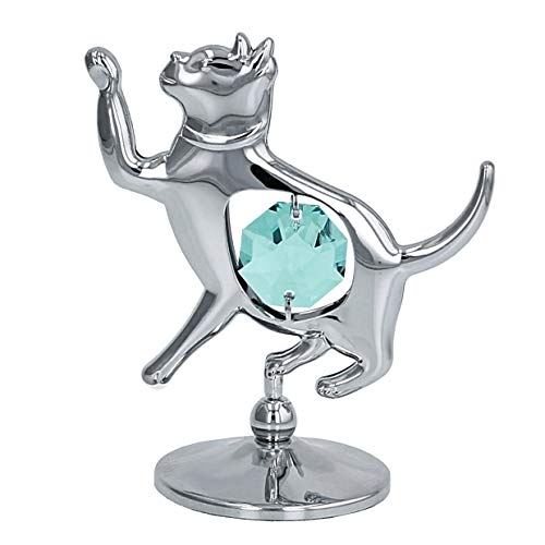 Silver Plated Cat by CRYSTOCRAFT