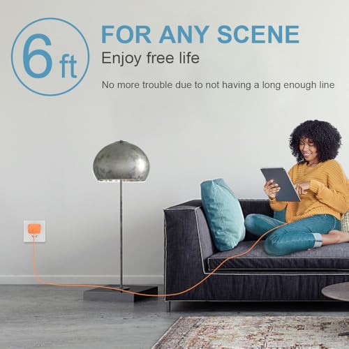 Image of iPhone 17 16 15 Charger Fast Charging Type C Chargers USB C Charger Block iPhone 17 16 15 Air Pro Max Chargers with 6FT Cable for iPhone 17 /17 Plus /17 Pro Max /16 /16 Plus /16 Pro Max /15 Pro Max(Orange)