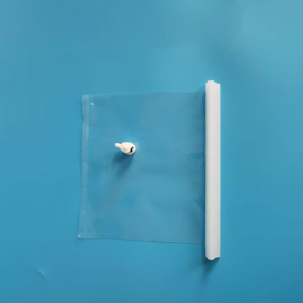 Sacchetto campionamento PTFE con striscia di tenuta e valvola per campioni solidi volatili, volume di raccolta 1L-10L, ideale per laboratorio e campo