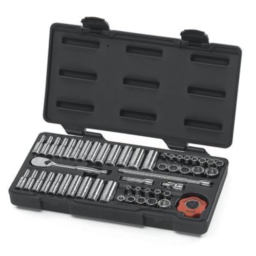 GEARWRENCH 51 Pc. 1/4' Drive 12 Pt. Mechanics Tool Set, Standard & Deep, SAE/Metric - 80301