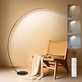 AManLife Arc Floor Lamp, 40W 3 Color 5 Levels Brightness Adjustable Reading Lamp Floor Standing, 67 INCH Bright Standing Lamp, Living Room Bedroom Office Floor Light Work Reading (with UK Plug)