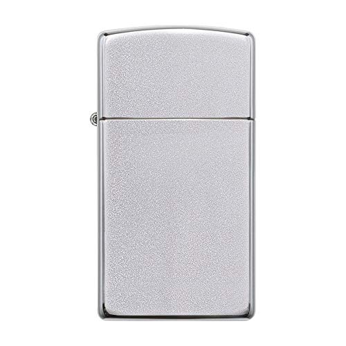 Mechero Zippo Satin Chrome elegante con acabado cepillado 3