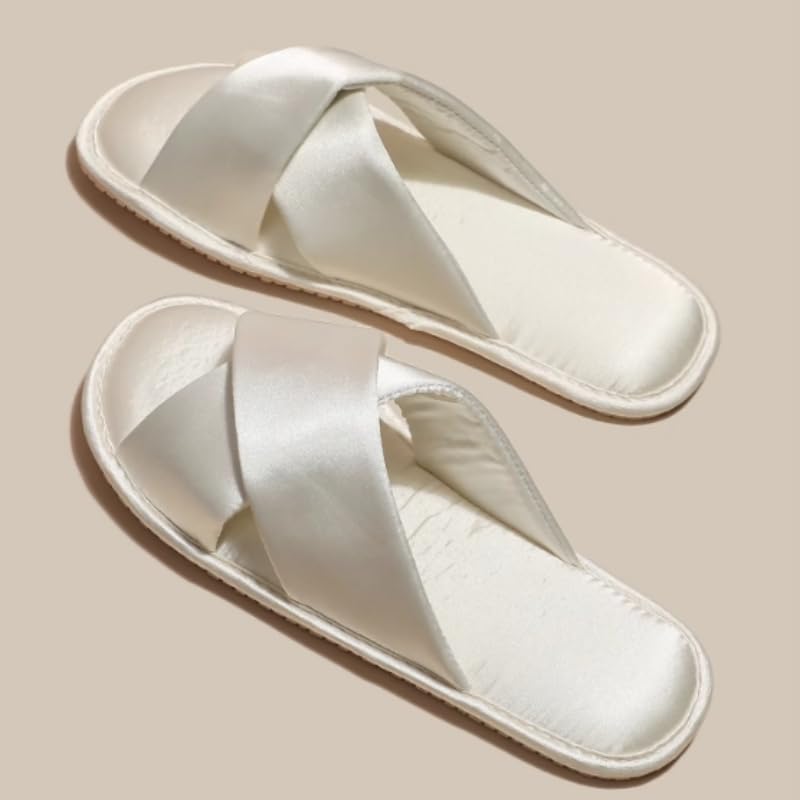 Satin Bride Slippers Aesthetic Slippers for Women Cute Slipper Women Summer Guest Slipper2