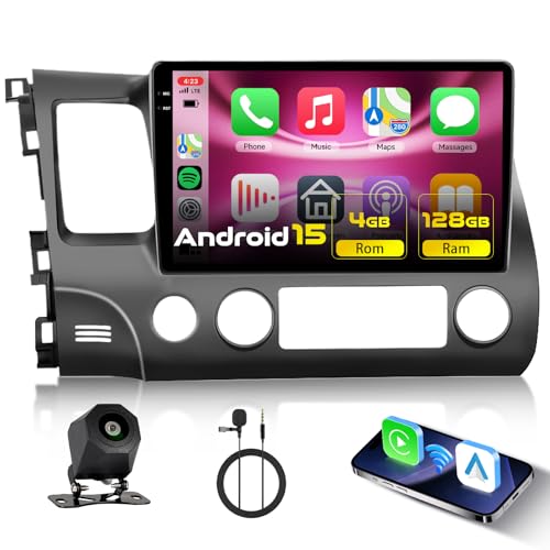 Image of [4+128G] Android 15 Car Radio Stereo for Honda Civic 2006-2011