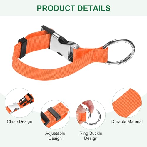 Image of M METERXITY 1-Pack Add A Bag Luggage Strap, Adjustable Suitcase Belt for Connecting Luggage /Backpack /Jacket, Carry Strap with Ring Buckle [Orange]