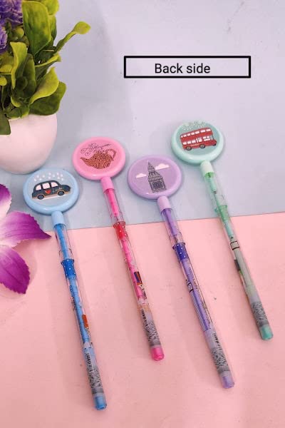 AMANVANI Cute Pencil For Kids Puzzle Game Pencil For Girls Kids Boys Stylish Pencils For School Stationery Birthday Return Gifts (4 Piece), Ink black 3