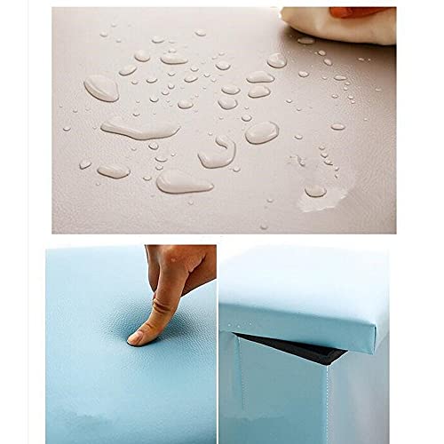 Inoutdoorkit Small Foldable Leather Storage Ottoman Bench Footrest Stool, Coffee Table Cube For Home, Office, Garden, Traveling, 16"X10"X10" Folding Organizer Seat Prefect For Kids (Pink) #TOP6