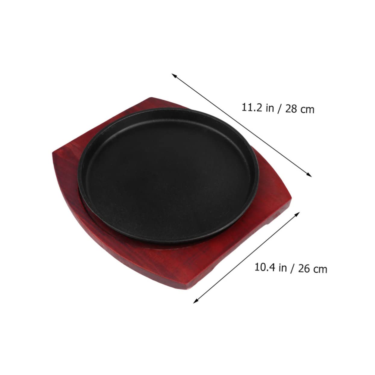 BESTonZON Runde Bratblech Grillplatte Teppanyaki Backform Antihaft Metallbackform Grillschale Bbq-schale Rindersteakplatte Für Spanische Und Japanische Küche Braten Rösten Schmutzabweisend l