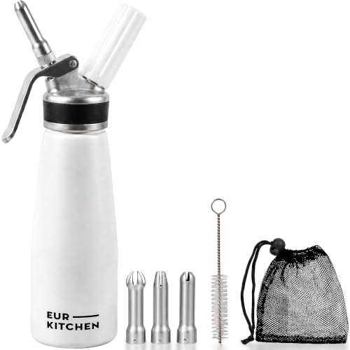 Image of EurKitchen Aluminum Whipped Cream Dispenser - White