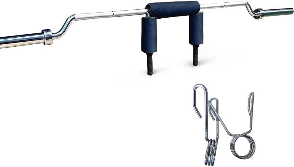 GarveeLife Safety Squat Bar, 700 lb Capacity Squat Bar Barbell with Padded,Collars,Squat Training Bars for 2-Inch Weight Plates, Superior for Squat Training, Home Gym Equipment