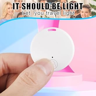 Konohan 5 Packs Portable GPS Tracking Mobile Tracking Anti Loss Smart Device Key Finder Locator GPS Finders Tracker Device for Pets Dog Cat Wallet Keychain Luggage, Alarm Reminder(White)