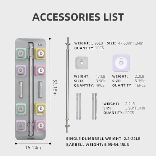 DHT-Dumbbell-Barbell-Sets-with-Rack-Free-Weights-Dumbbells-Set-All-Purpose-Fitness-Anti-Rolling-Weights-Set-for-Home-Gym-Office-Wall-Mounted-22-50-lbs-1-Set-2-in-1