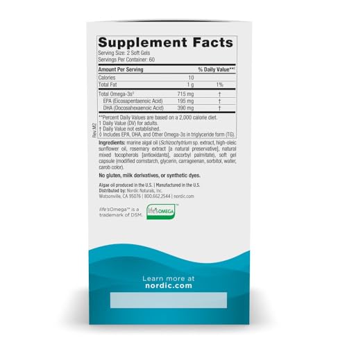 Nordic Pure Naturals Algae Omega 120 Softgel