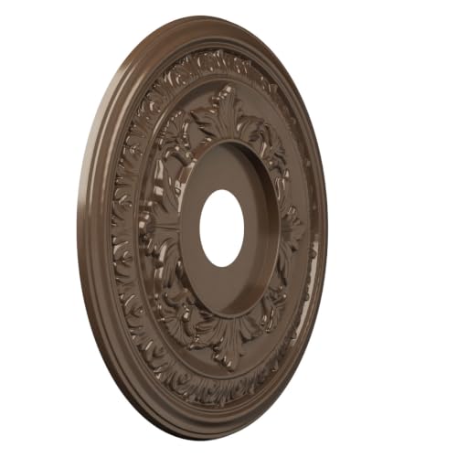 Image of 19 inchOD x 3 1 /2 inchID x 1 inchP Baltimore Thermoformed PVC Ceiling Medallion (Fits Canopies up to 7 3 /4 inch), Metallic Copper