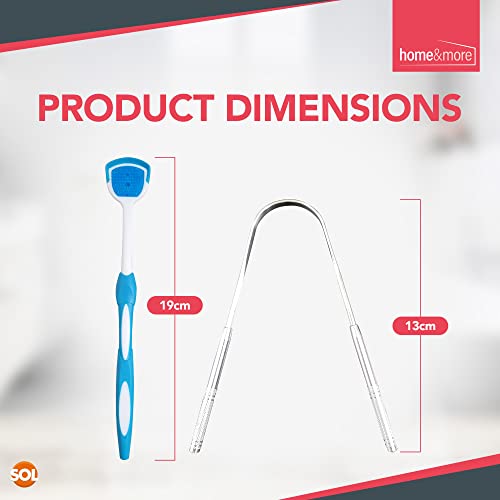 SOL 4pk Tongue Brush and Scraper Multipack, Stainless Steel Metal Tounge Cleaner for Adults, Tough Tung Scrapper, Reduces Bad Breath, Removes Bacteria, Easy to Use for Enhanced Oral Health Hygiene - Image 3