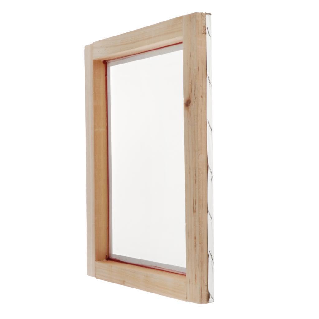 Strong Durable Wooden Frame Designed Silk Print Mesh General In Screen Printing And Garment Manufacturing Mesh Screen With Natural Wooden Frame Printing, Wood, 20x30cm 43T