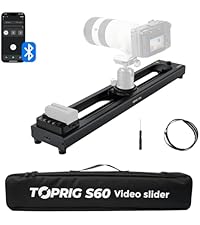 Toprig S60 電動カメラスライダー 24インチ/60cm APP/手動 無線制御 カメラスライダー ビデオモード/タイムラプス 120°パノラマ 垂直荷 Amazon | Toprig S60 電動カメラスライダー 24インチ/60cm APP/手動