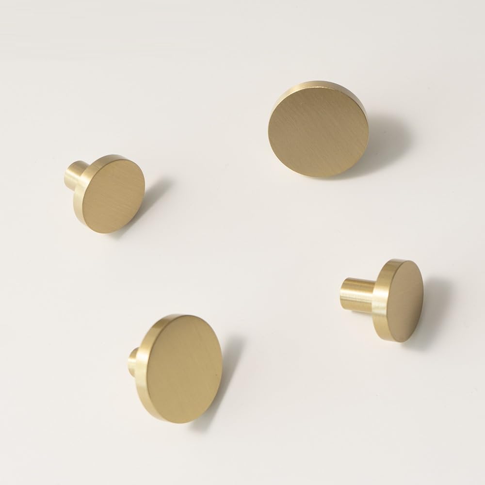 Schubladengriffe aus antikem Messing, Küchenschrankknöpfe, 10 Stück Messing-Schuhschrank-Schminktisch-Einloch-Schrankmöbelgriff, Kleiderschranktür-Schubladengriff, 25 x 20 mm(28 * 20mm)