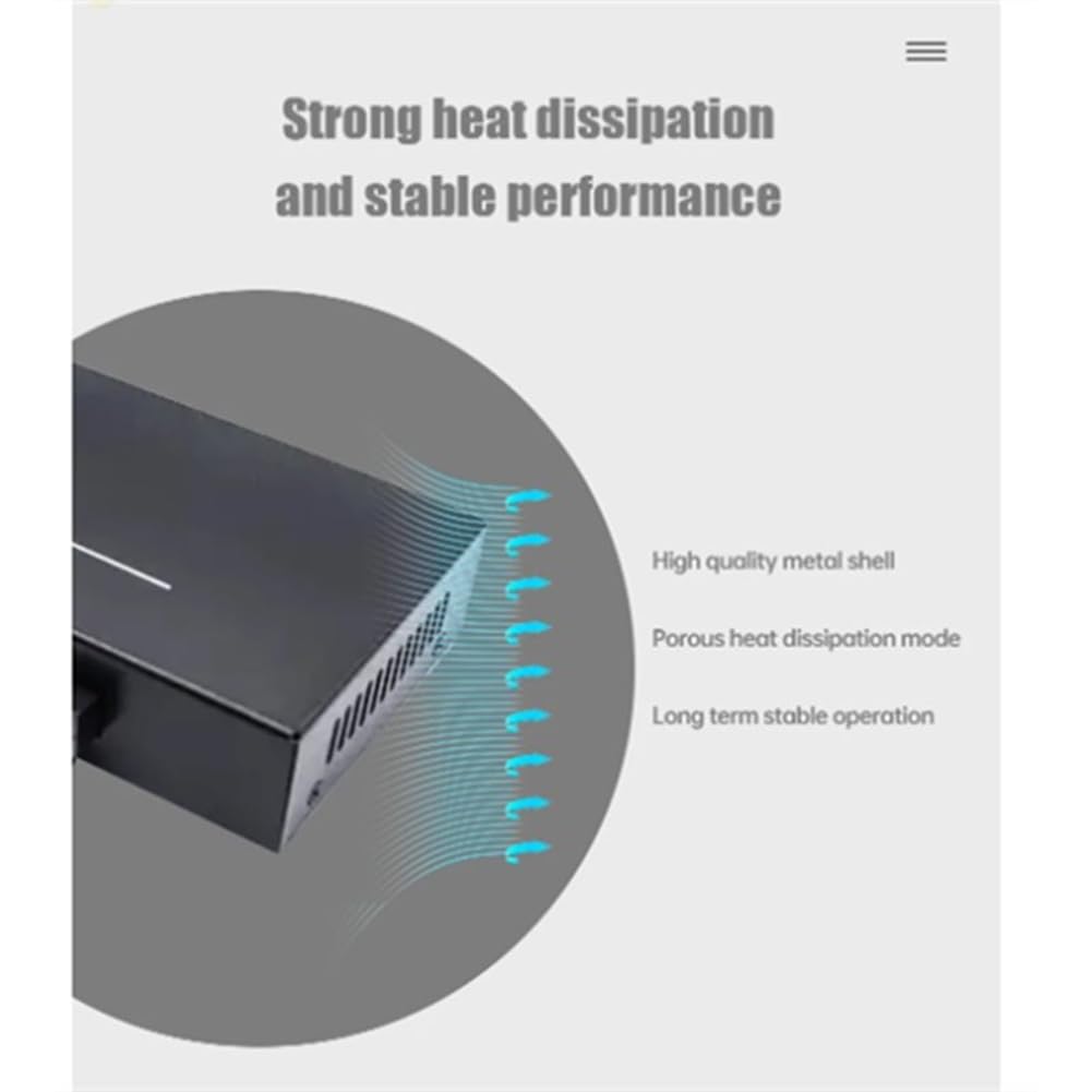 Fiber Optical Media Converter 10/100Mbps Single Mode 20Km 4 SC-Port 2 RJ45 Fiber Switch External Power Supply EU Plug