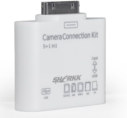 SHARKK® 5 in 1 Card Reader Connects Cameras, USB, & Memory Cards To iPad and iPad2 and The New iPad 3rd Generation (ONLY WORKS WITH PICTURE FILES)