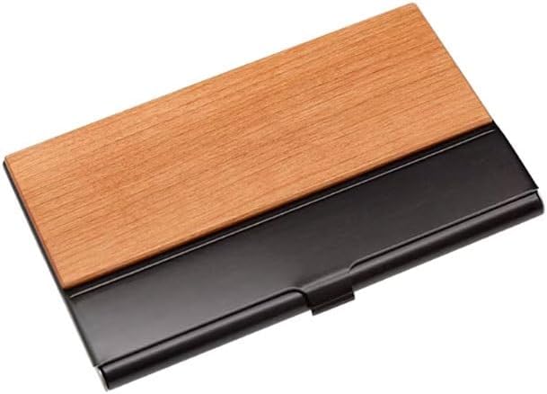 Men's Women's Business Card Holder Wooden Storage Gift Case