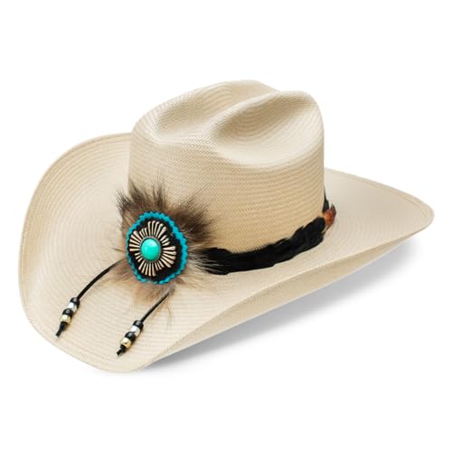 Charlie 1 Horse C1H x Lainey Wilson Country with A Flare Straw Cowgirl Hat (US, Alpha, Large, Silverbelly)