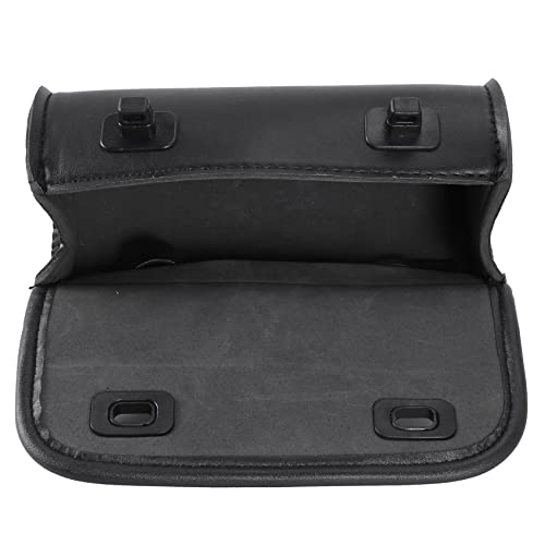 Wisboey Motorrad Tasche PU Leder Lenker Werkzeug Tasche Weichei Bar Roll Aufbewahrung Tasche Sattel Tasche mit 2 Riemen, Universal