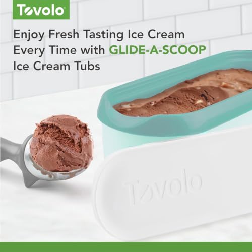 Image of Tovolo Reusable Ice Cream Containers for Homemade Ice Cream Glide A Scoop Ice Cream Tub for Reusable Ice Cream, 1.5 Quart BPA Free Insulated Freezer Safe Ice Cream Container