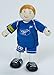 Budkins Soccer Player Footballer #26 Toy Figure, Blue