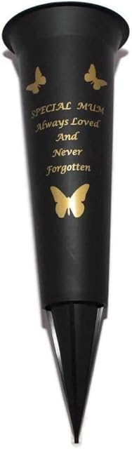 David Fischhoff Special Verse Graveside Memorial Grave Spiked Flower Vase (Special Mum)
