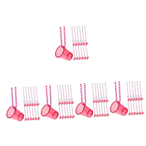 Luxshiny 60 Pçs Copo De Corrente De Miçangas Transparente Copo Portátil Compacto Colar De Miçangas C