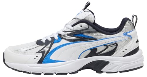 Puma MILENIO Tech - Sneaker Unisex, Colore: Bianco/Blu Corse - New Navy, Taglia 37, Puma Bianco Blu Racing New Navy, 37 EU