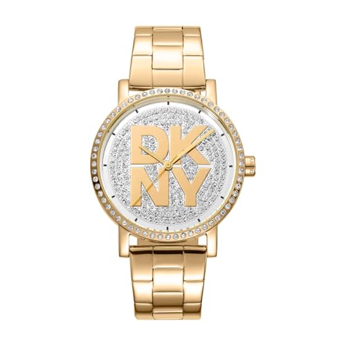 DKNY DK1L035M0215 Damenuhr Soho Logo Gold 36mm 5ATM