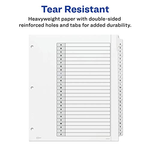 Avery Big Tab Insertable 2 Pocket Dividers For 3 Ring Binders, 5-Tab Set, Bright Two-Tone Multicolor, 1 Set (11988) #TOP5